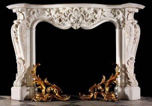 french limestone fireplace mantel
